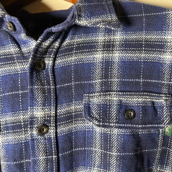 Woolrich Blue Plaid Flannel Cotton Shacket with Pockets Sz XXL - Picture 8 of 11